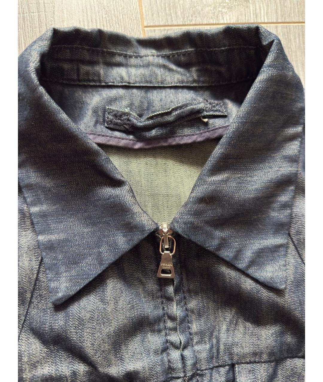 PRADA Темно-синяя деним куртка, фото 3