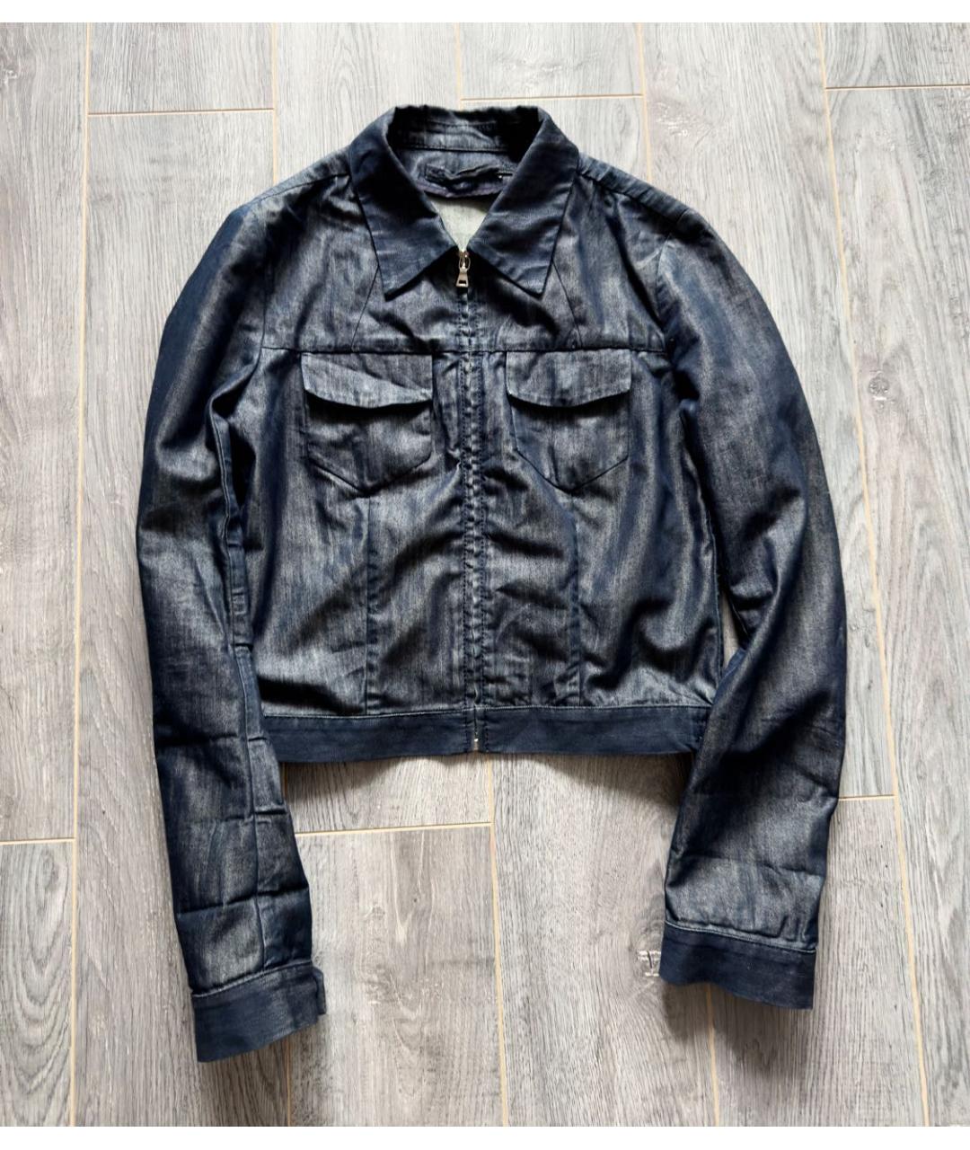 PRADA Темно-синяя деним куртка, фото 9