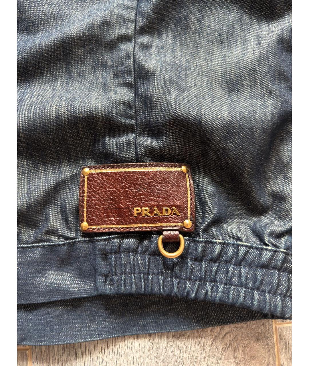PRADA Темно-синяя деним куртка, фото 5