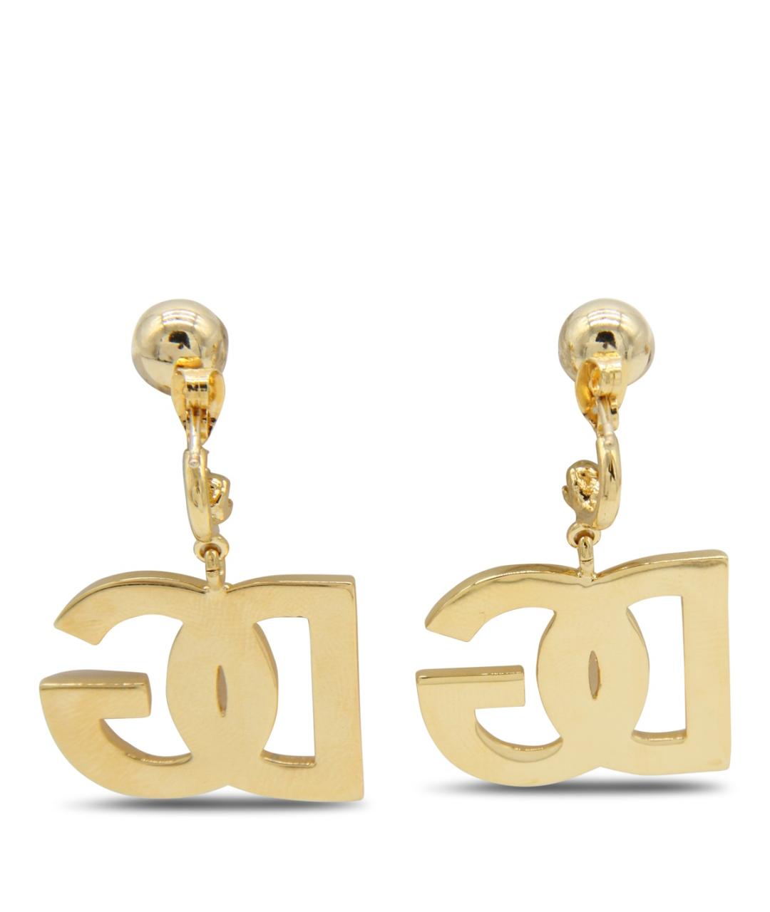 DOLCE&GABBANA Золотые металлические серьги, фото 2