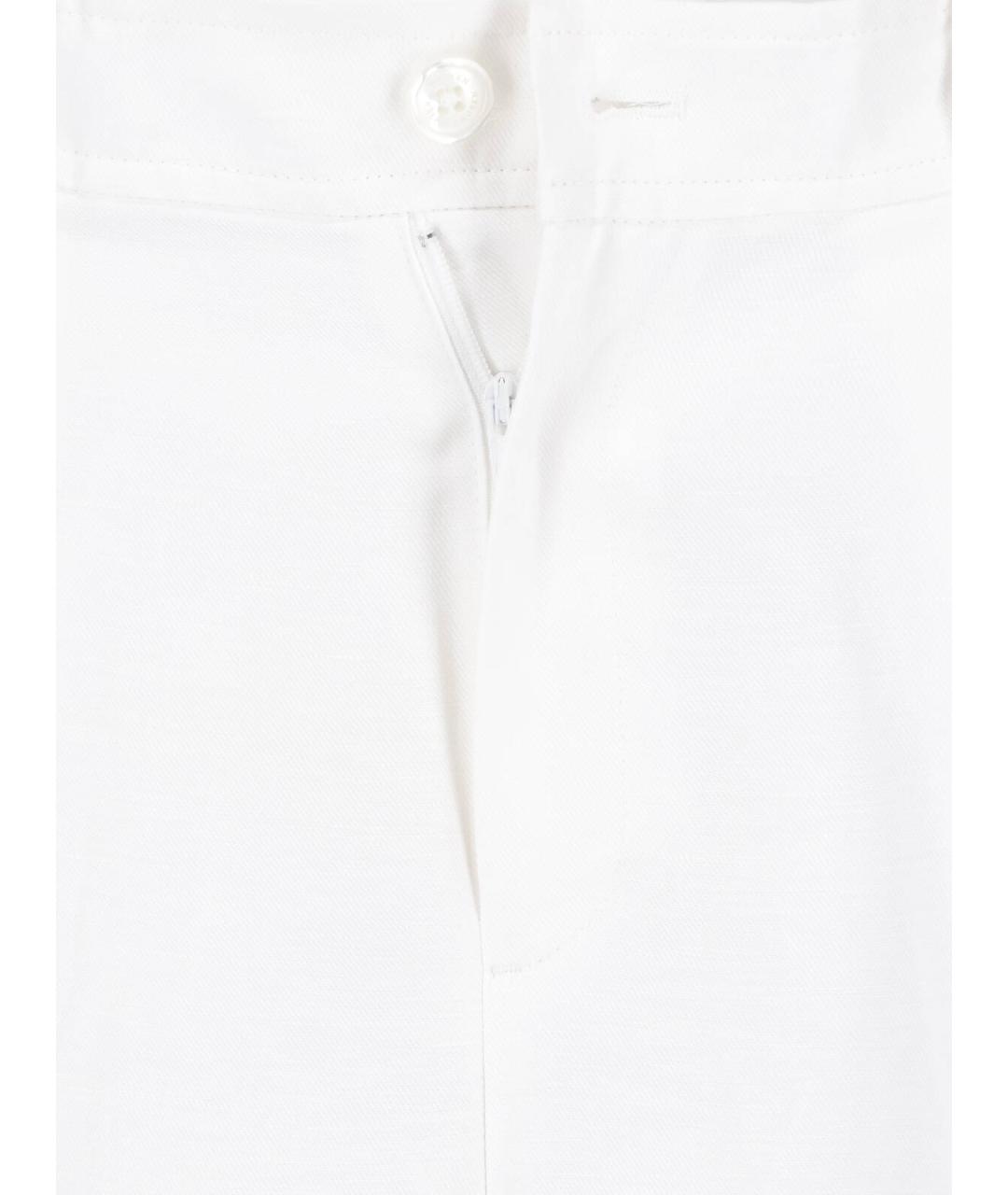 RALPH LAUREN Белые льняные прямые брюки, фото 5