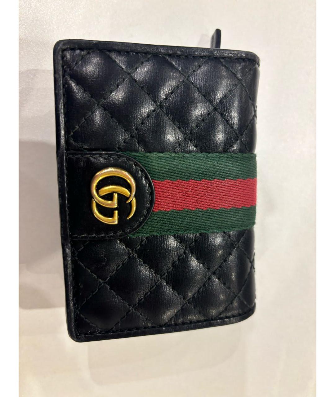 GUCCI Черный кожаный кошелек, фото 6