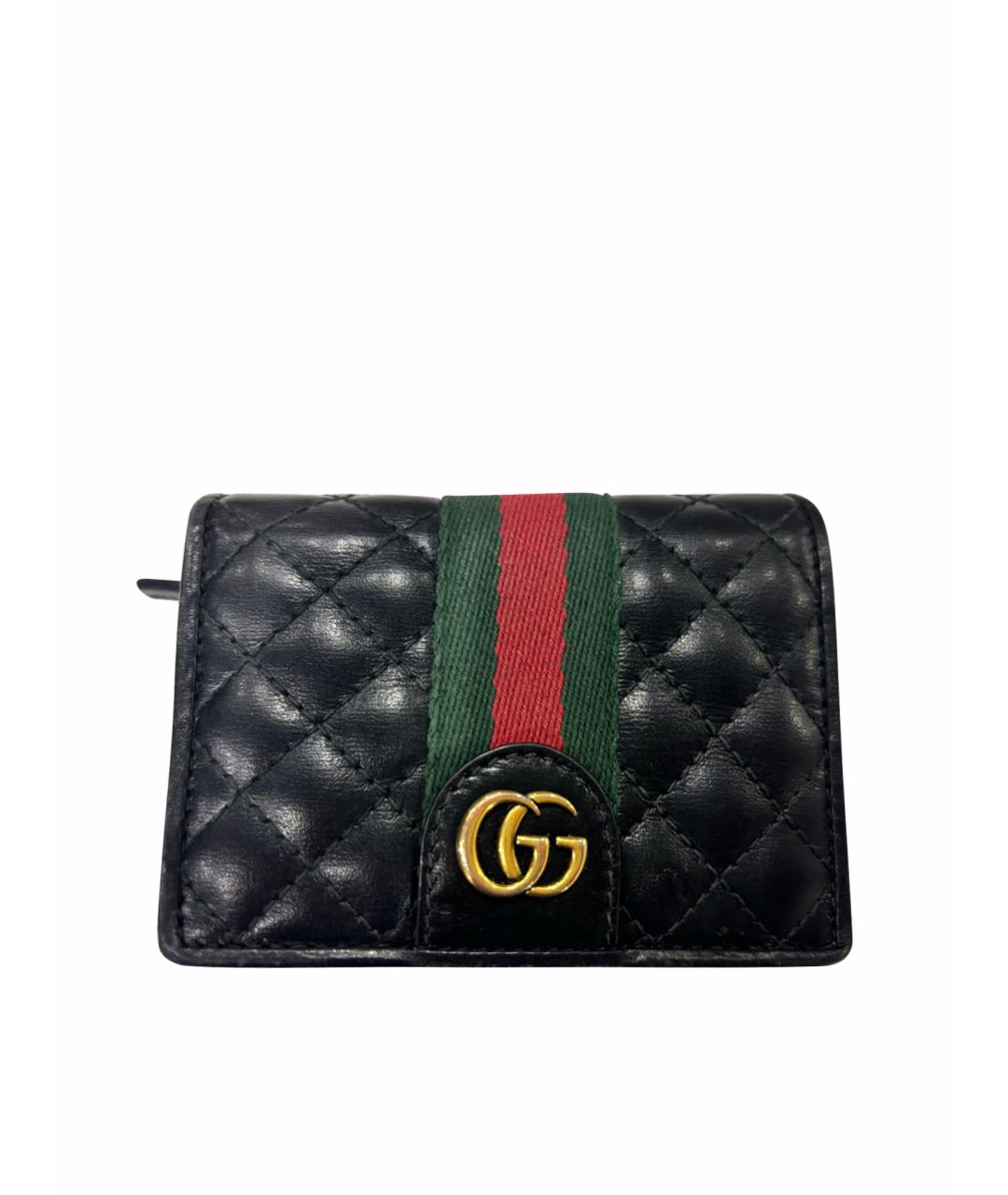 GUCCI Черный кожаный кошелек, фото 1