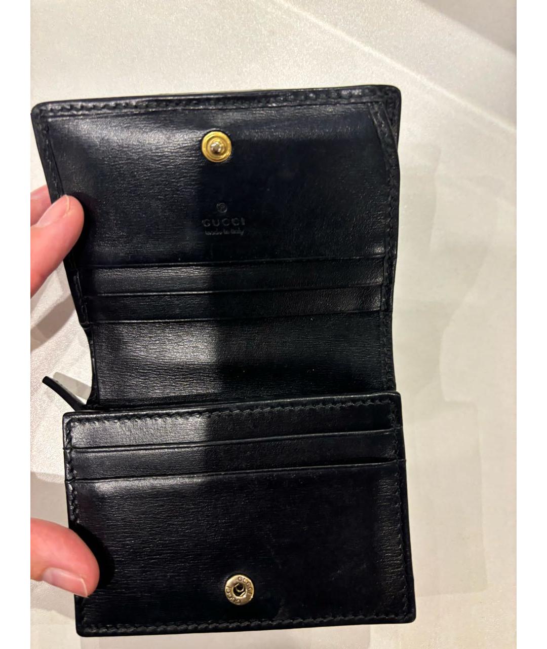 GUCCI Черный кожаный кошелек, фото 3