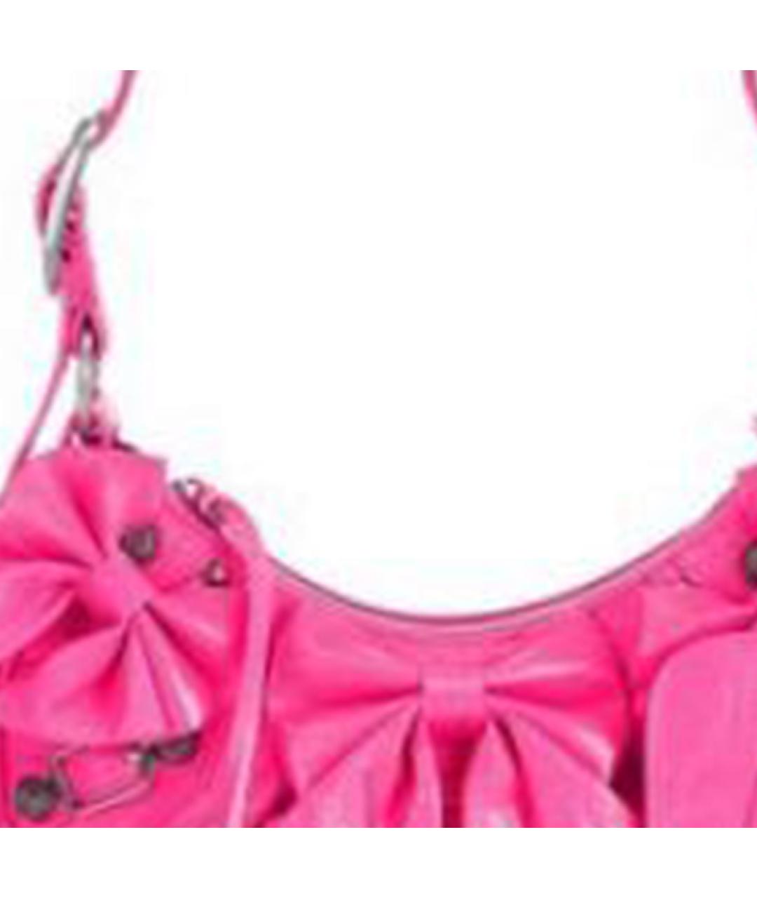 BALENCIAGA Розовая кожаная сумка через плечо, фото 5