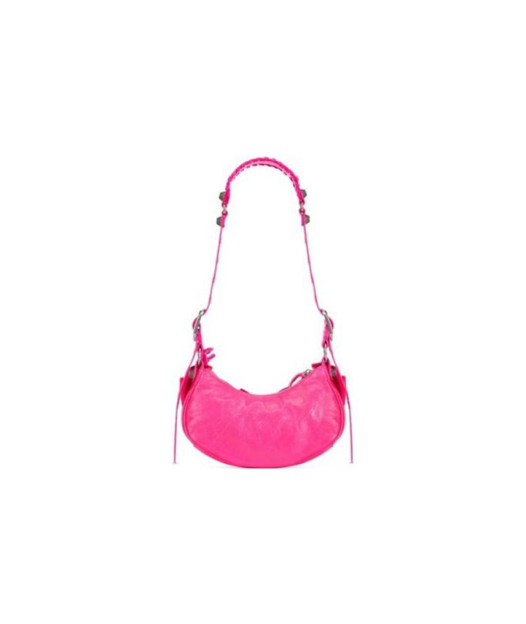 BALENCIAGA Розовая кожаная сумка через плечо, фото 4
