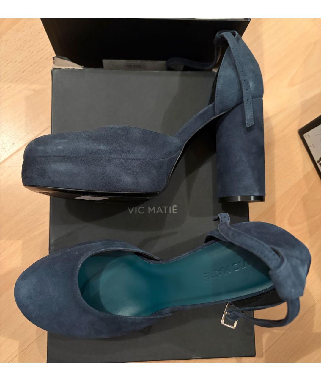 VIC MATIE Синие замшевые туфли, фото 4