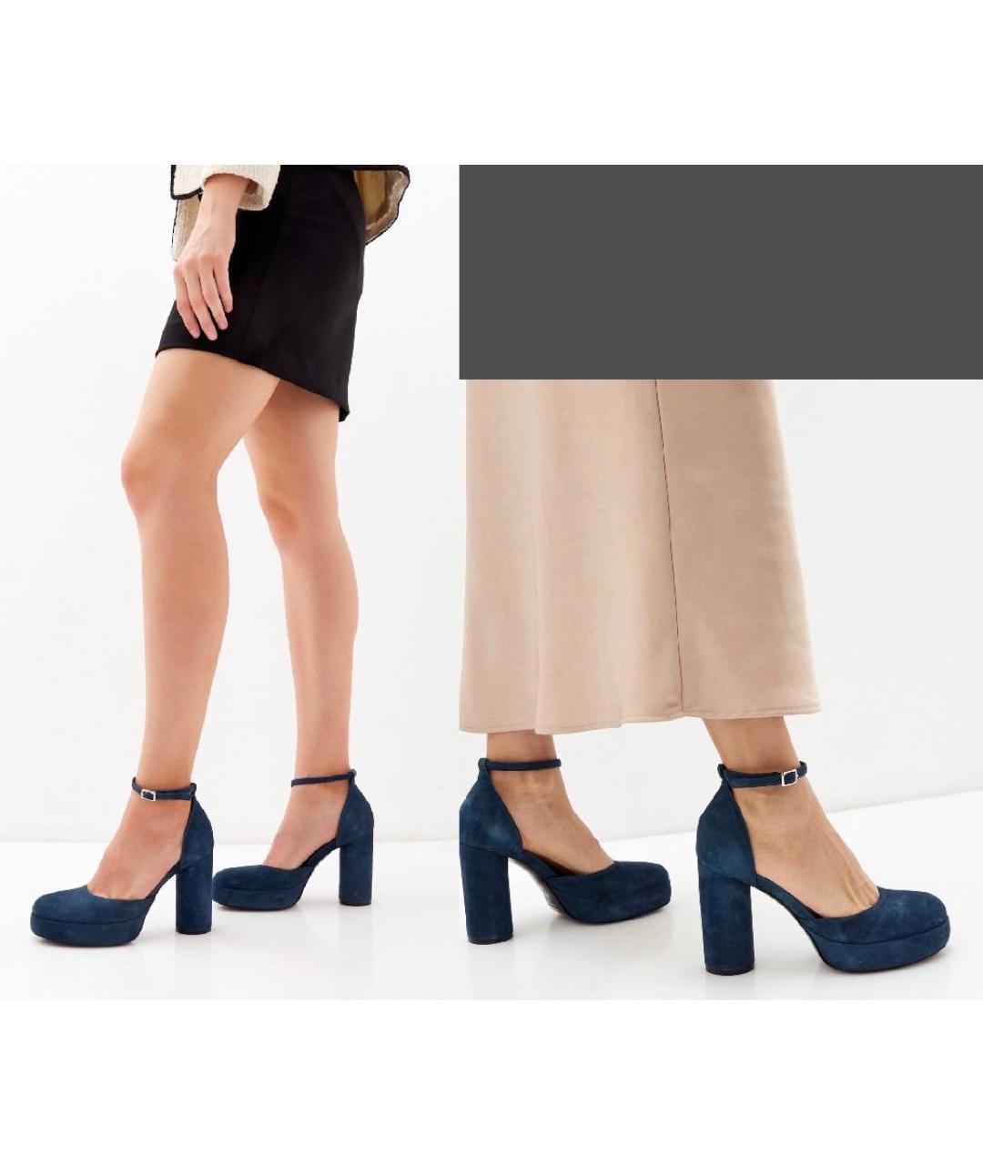 VIC MATIE Синие замшевые туфли, фото 8