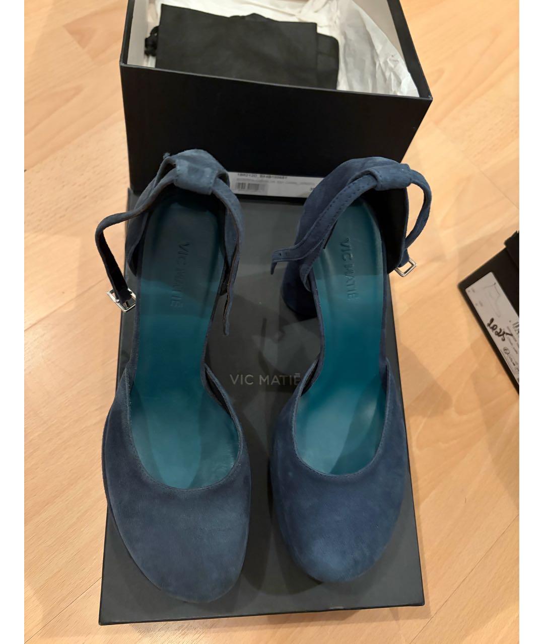 VIC MATIE Синие замшевые туфли, фото 7