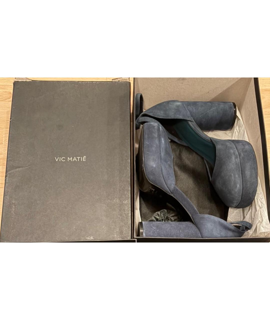 VIC MATIE Синие замшевые туфли, фото 5