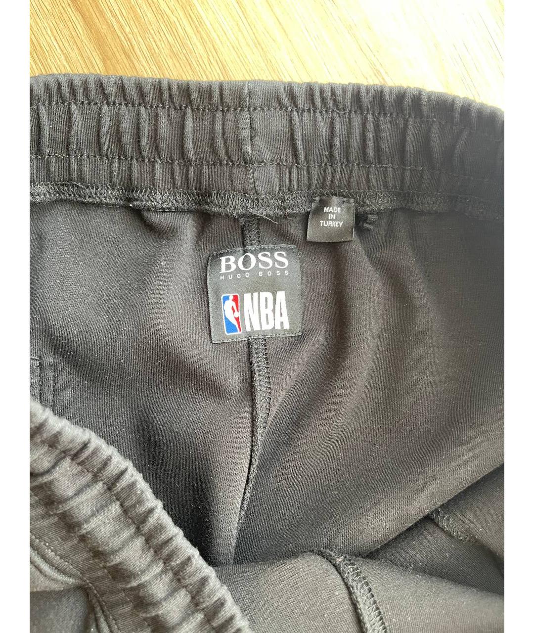 HUGO BOSS Черные хлопко-эластановые шорты, фото 5