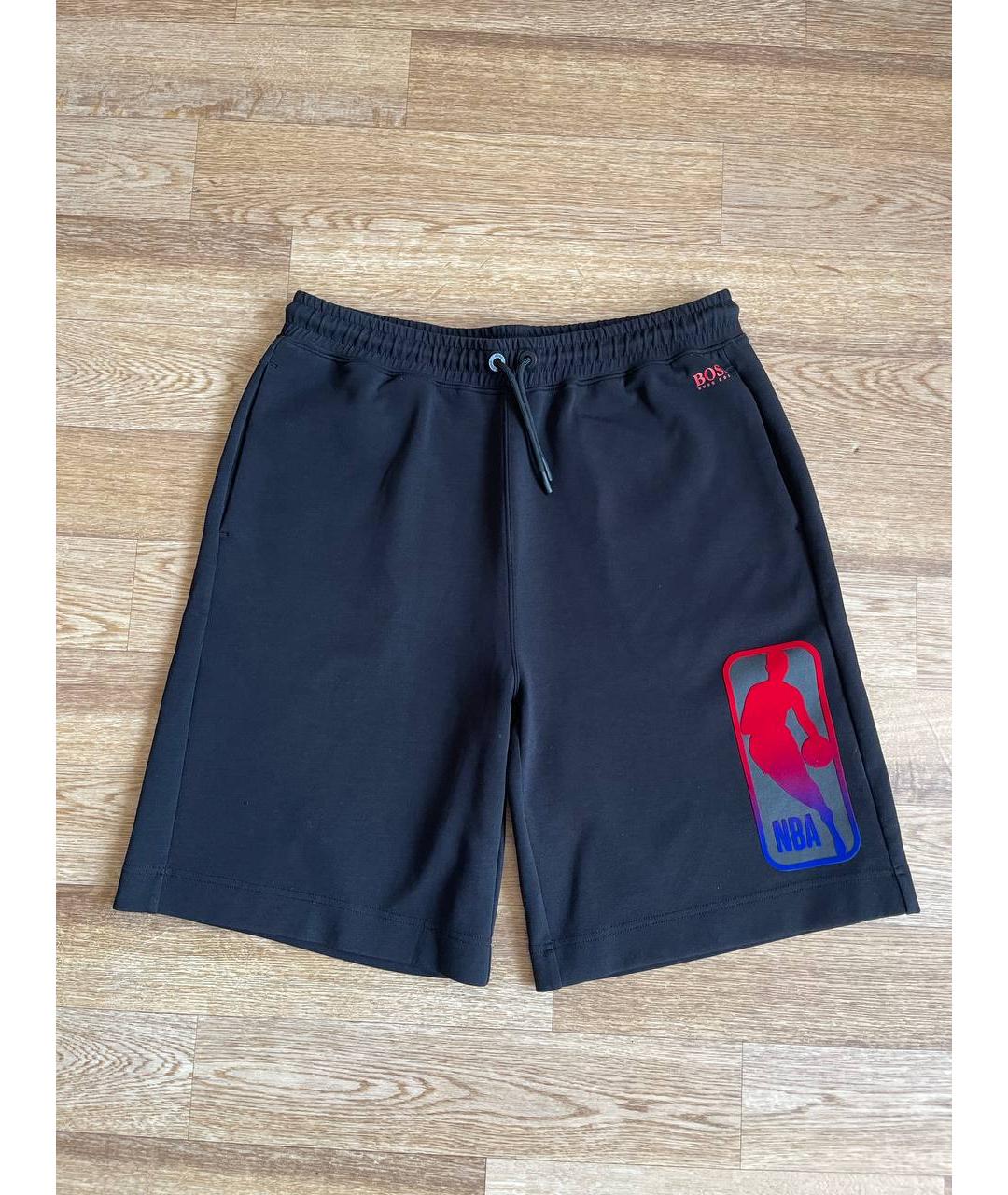 HUGO BOSS Черные хлопко-эластановые шорты, фото 2