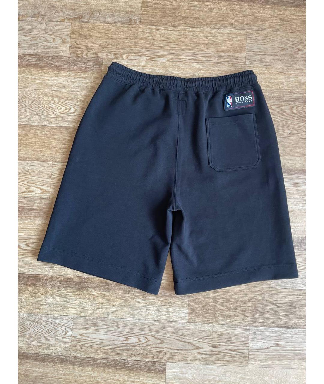 HUGO BOSS Черные хлопко-эластановые шорты, фото 3