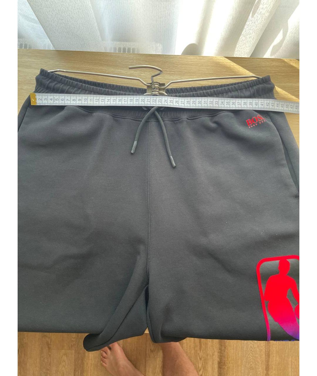 HUGO BOSS Черные хлопко-эластановые шорты, фото 7