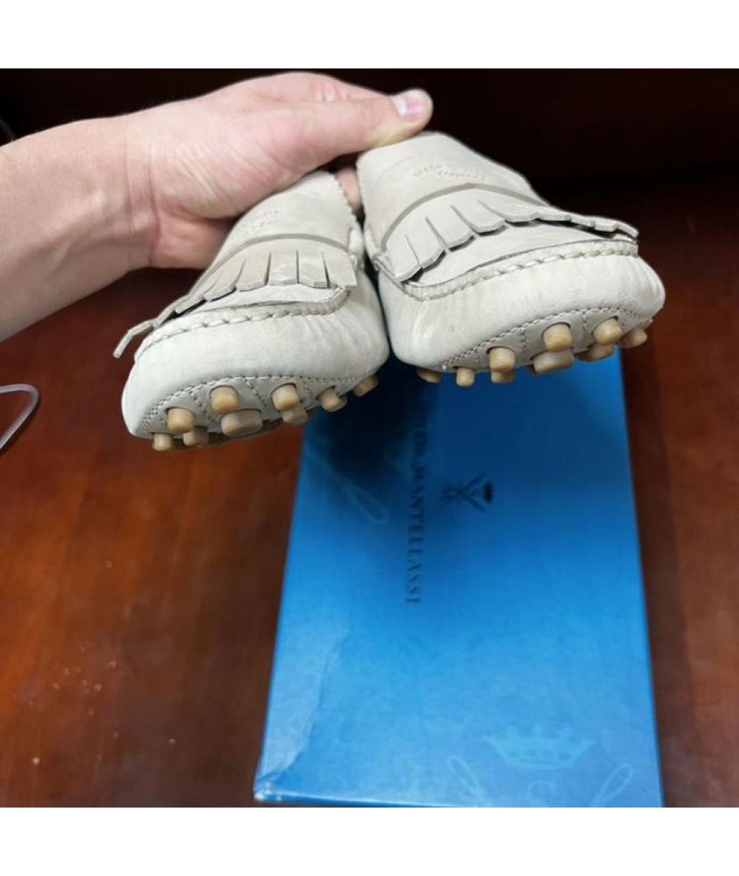 GUCCI Бежевые нубуковые мокасины, фото 2