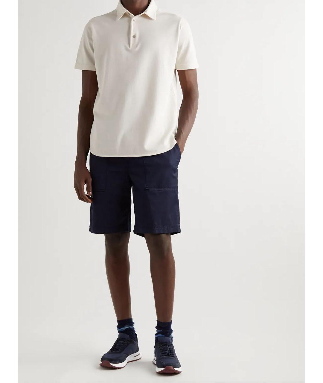 LORO PIANA Темно-синие замшевые низкие кроссовки / кеды, фото 7