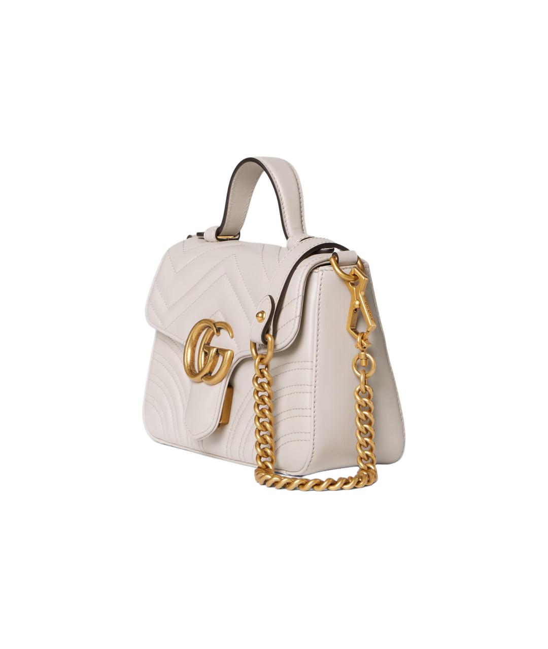 GUCCI Бежевая кожаная сумка через плечо, фото 2