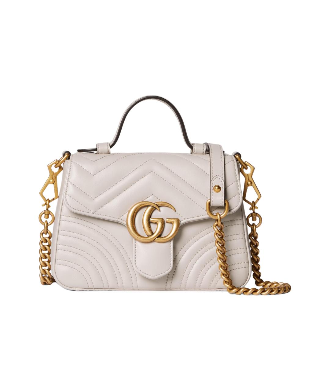 GUCCI Бежевая кожаная сумка через плечо, фото 6