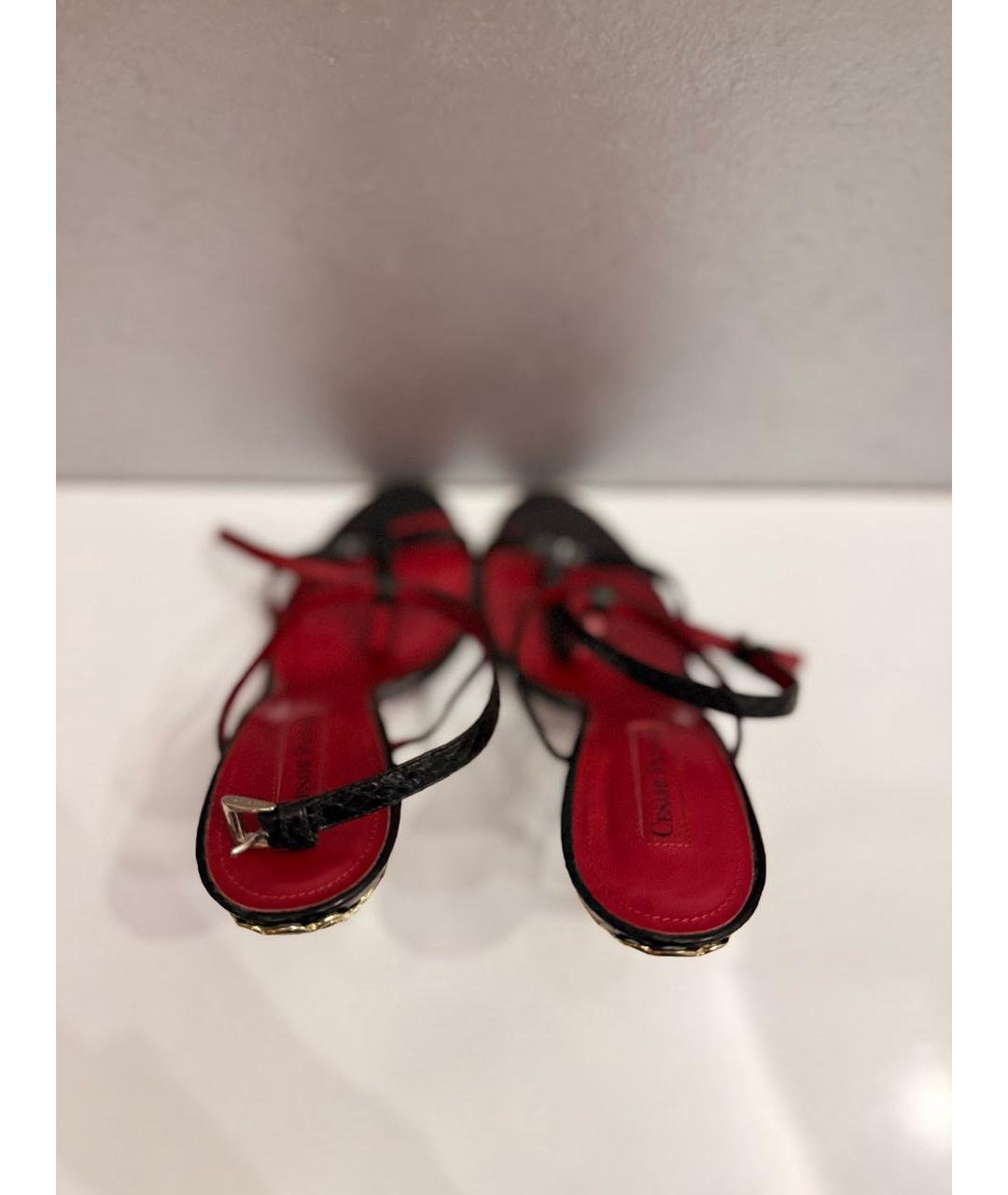 CESARE PACIOTTI Черные кожаные босоножки, фото 3