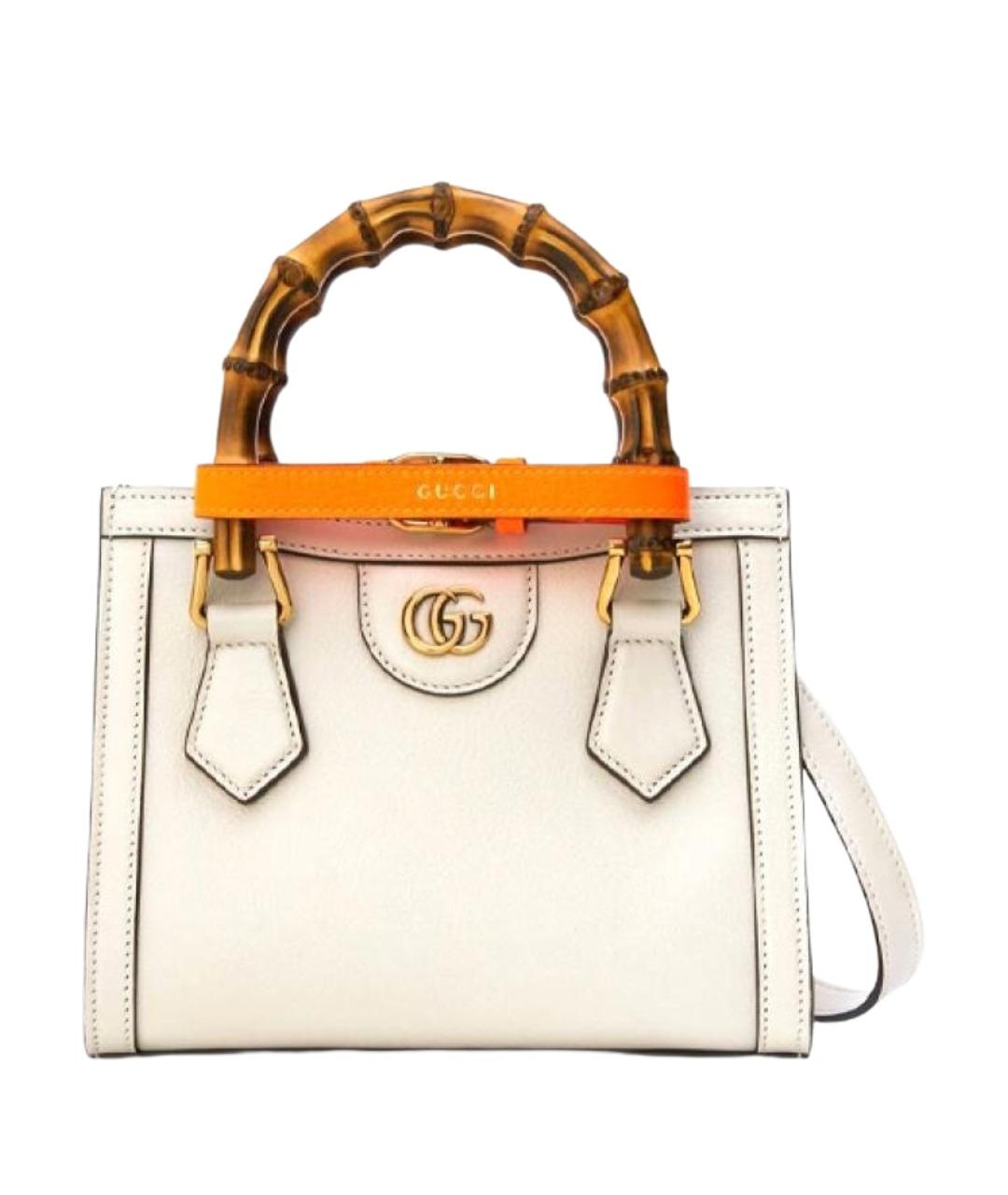 GUCCI Белая кожаная сумка через плечо, фото 1