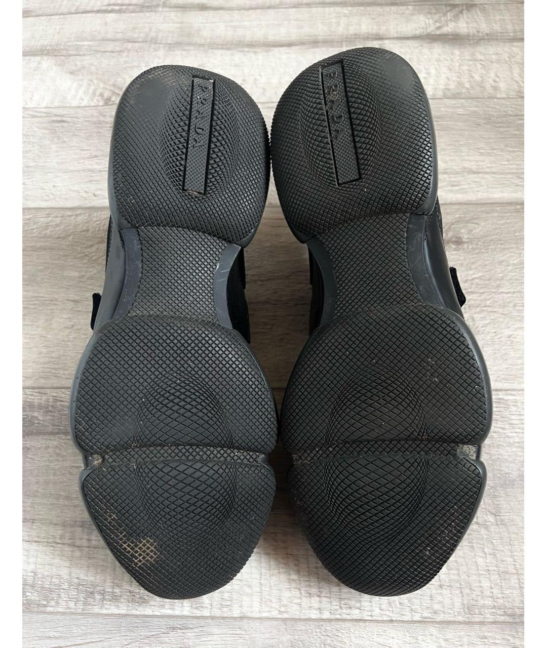 PRADA Черные низкие кроссовки / кеды, фото 7