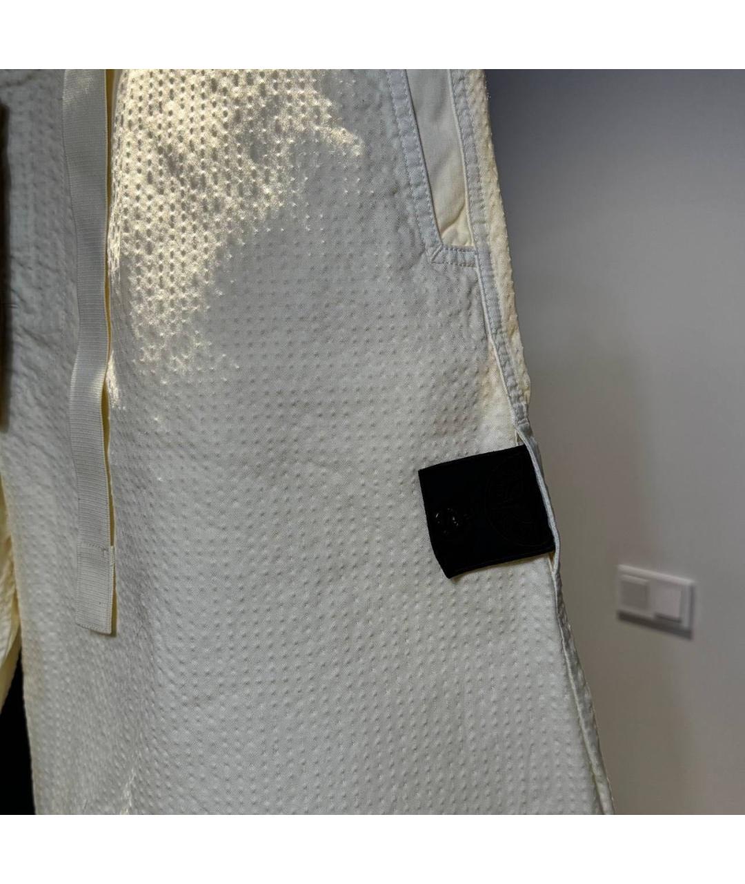 STONE ISLAND SHADOW PROJECT Белые хлопковые шорты, фото 4