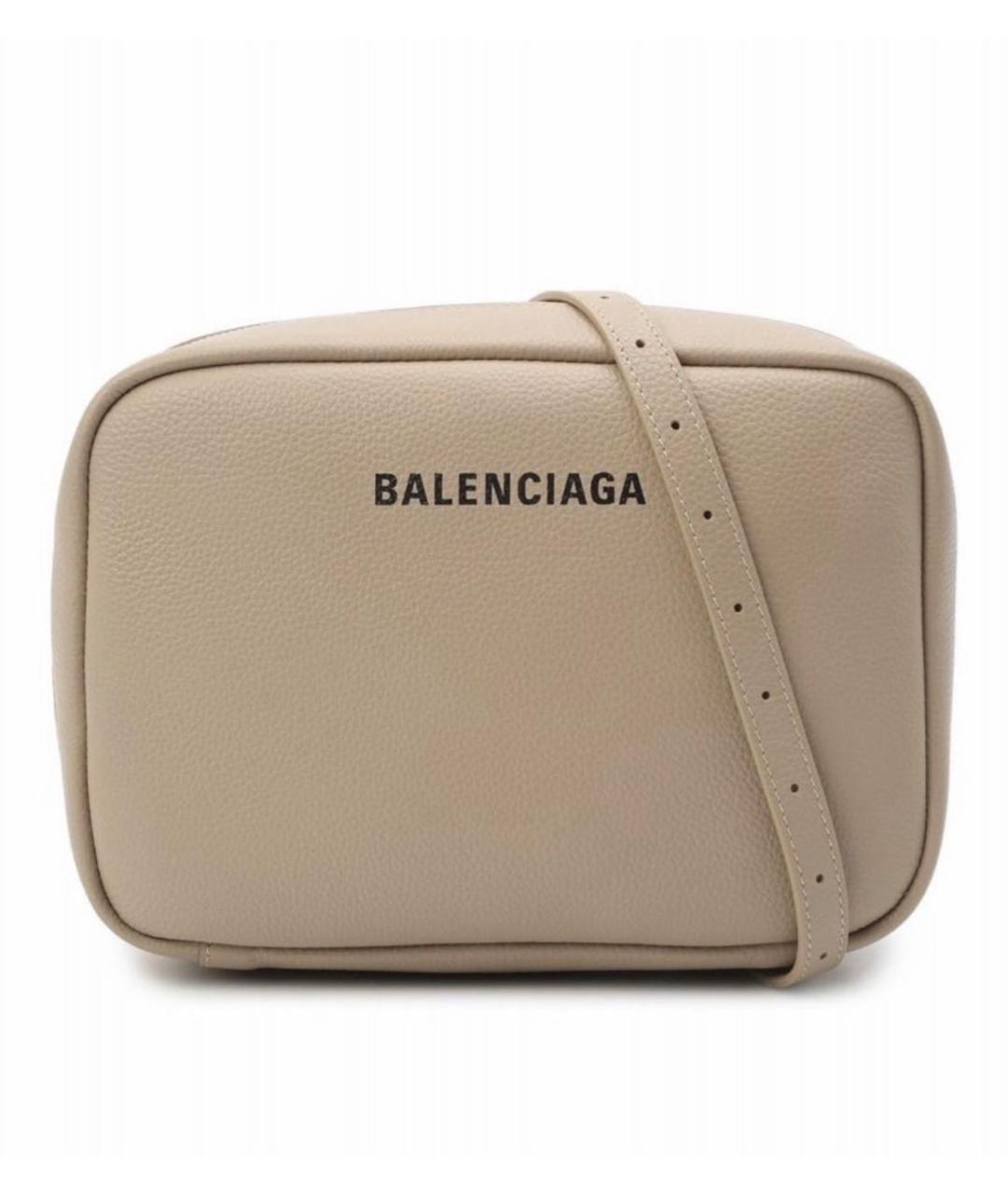 BALENCIAGA Бежевая кожаная сумка через плечо, фото 2