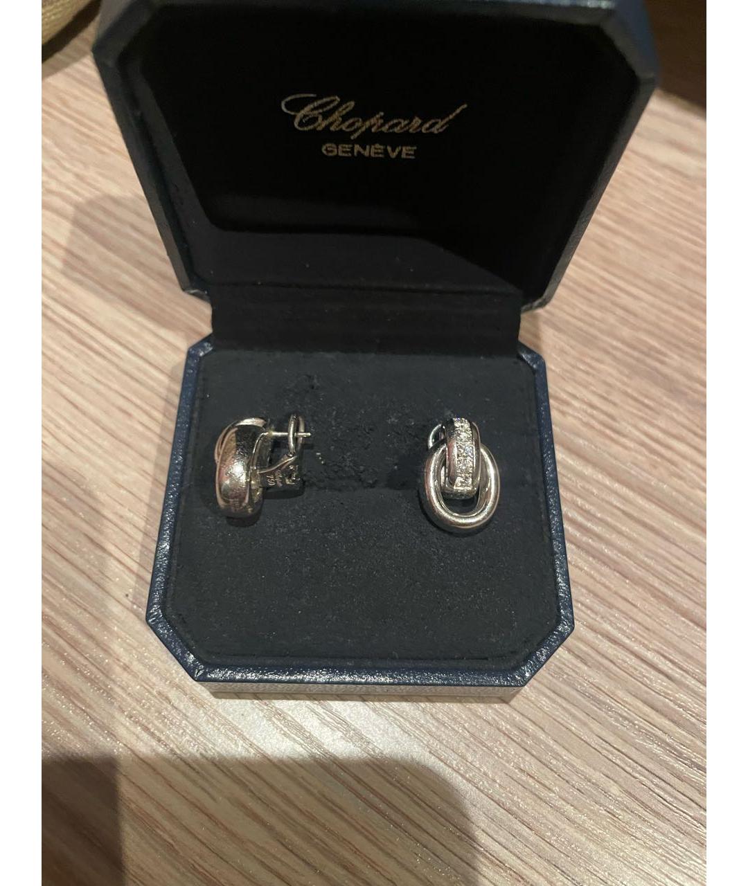 CHOPARD Серебряные серьги из белого золота, фото 3