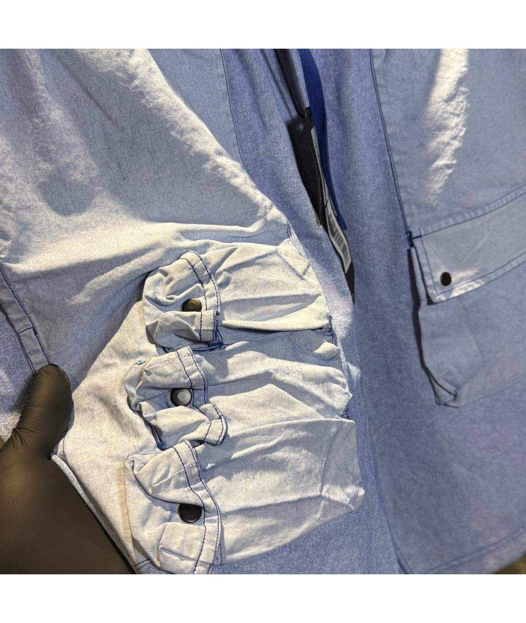 STONE ISLAND Голубые хлопковые шорты, фото 3