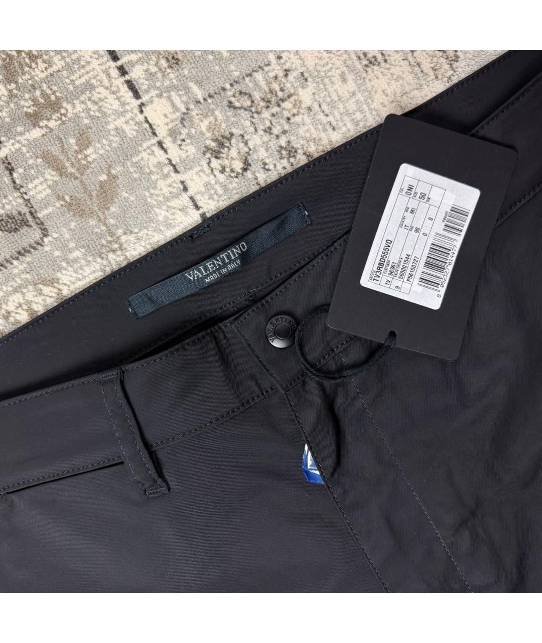 VALENTINO Черные полиэстеровые повседневные брюки, фото 3