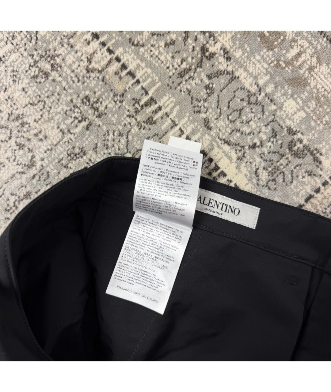 VALENTINO Черные полиэстеровые повседневные брюки, фото 7