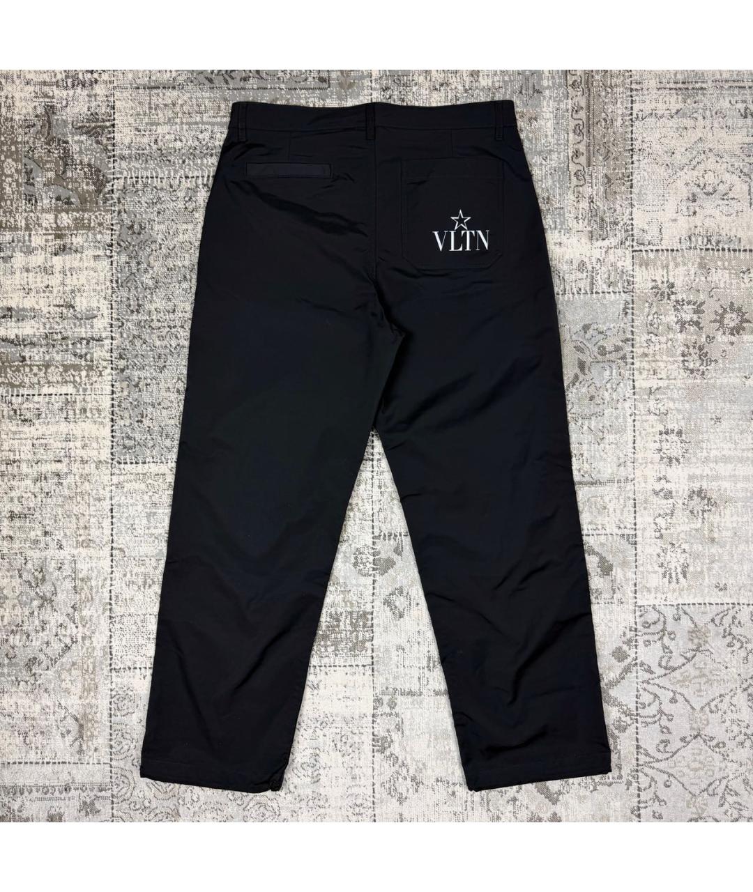 VALENTINO Черные полиэстеровые повседневные брюки, фото 2