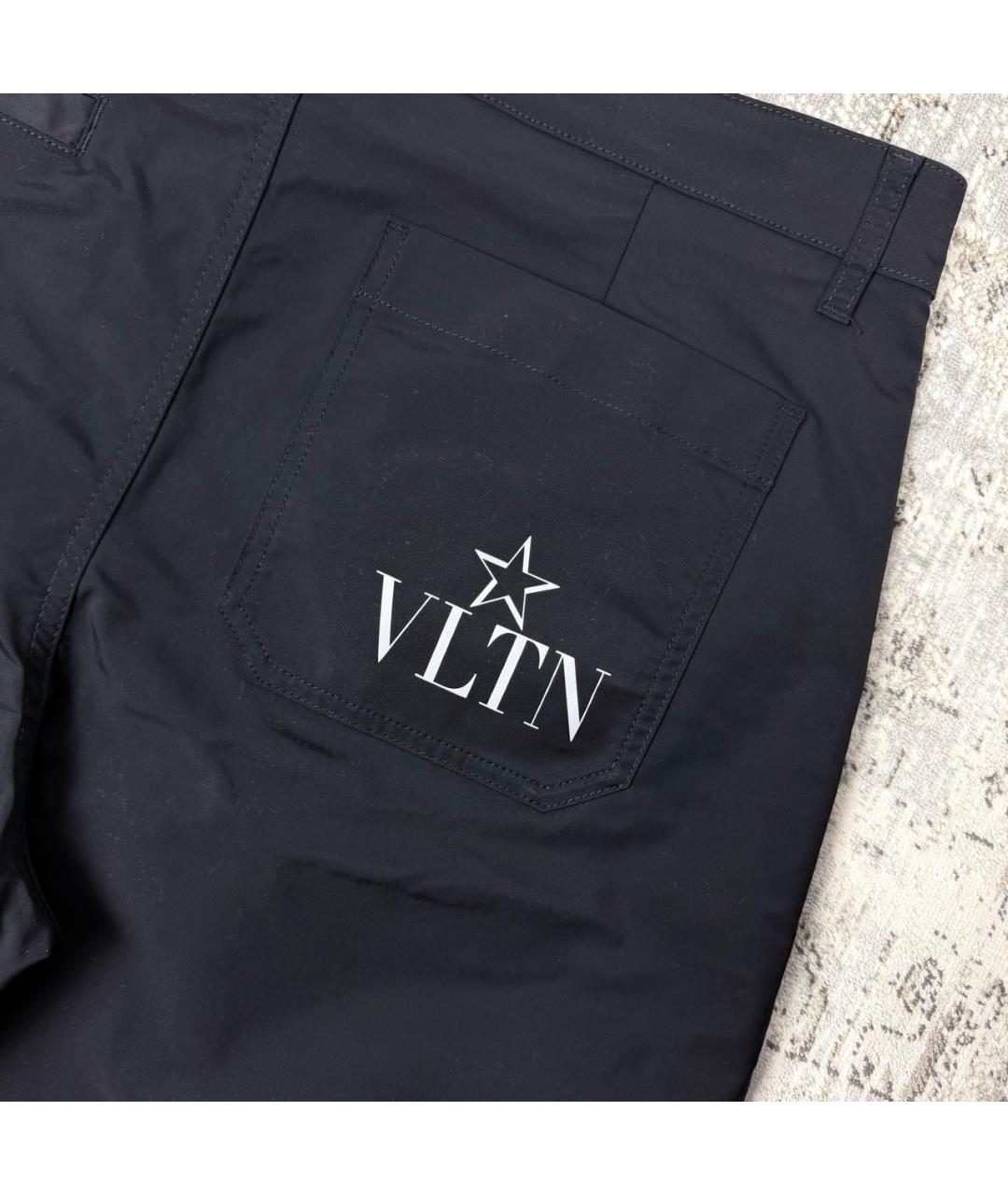 VALENTINO Черные полиэстеровые повседневные брюки, фото 4