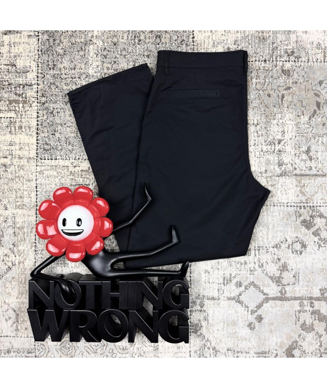 VALENTINO Черные полиэстеровые повседневные брюки, фото 8