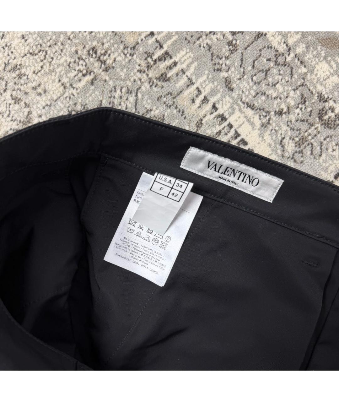 VALENTINO Черные полиэстеровые повседневные брюки, фото 5