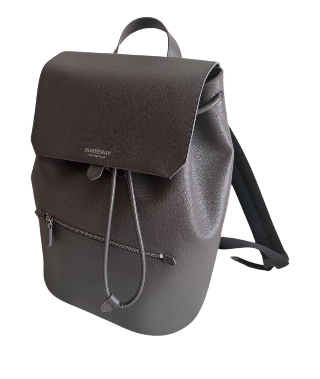 BURBERRY Серый кожаный рюкзак, фото 1