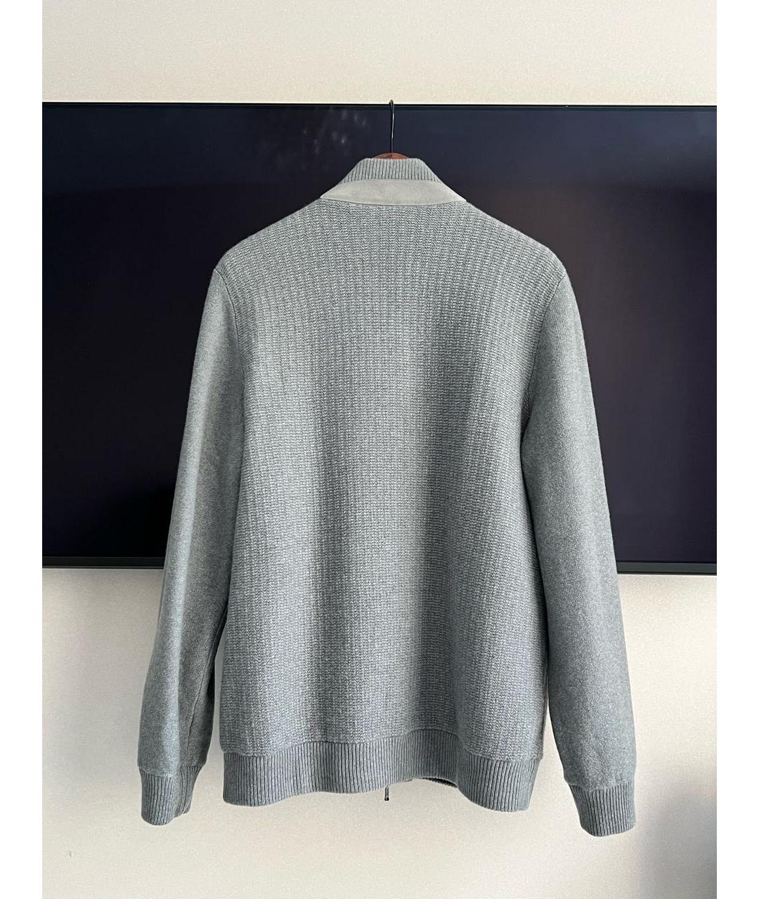 LORO PIANA Серый кашемировый кардиган, фото 2