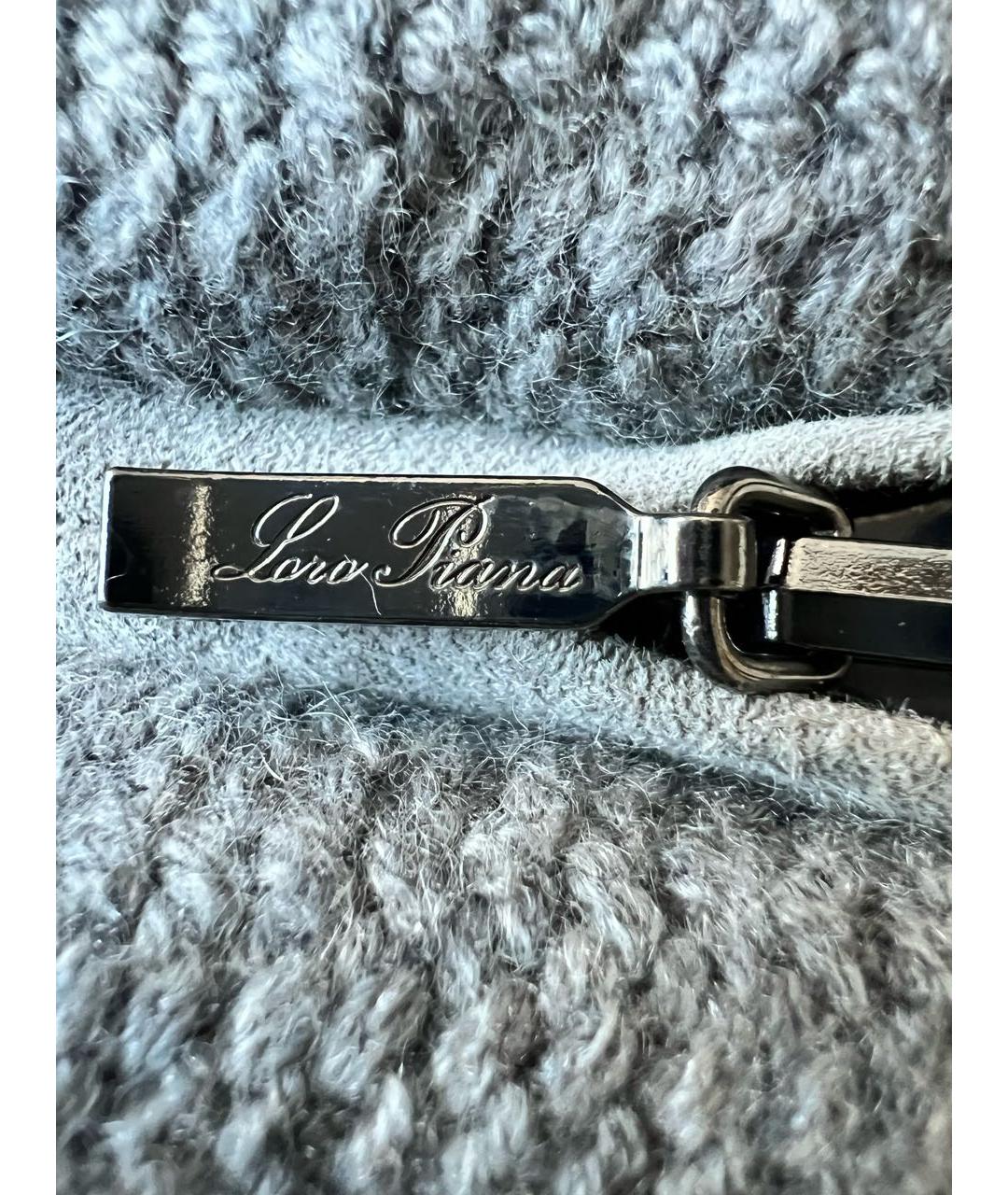 LORO PIANA Серый кашемировый кардиган, фото 8