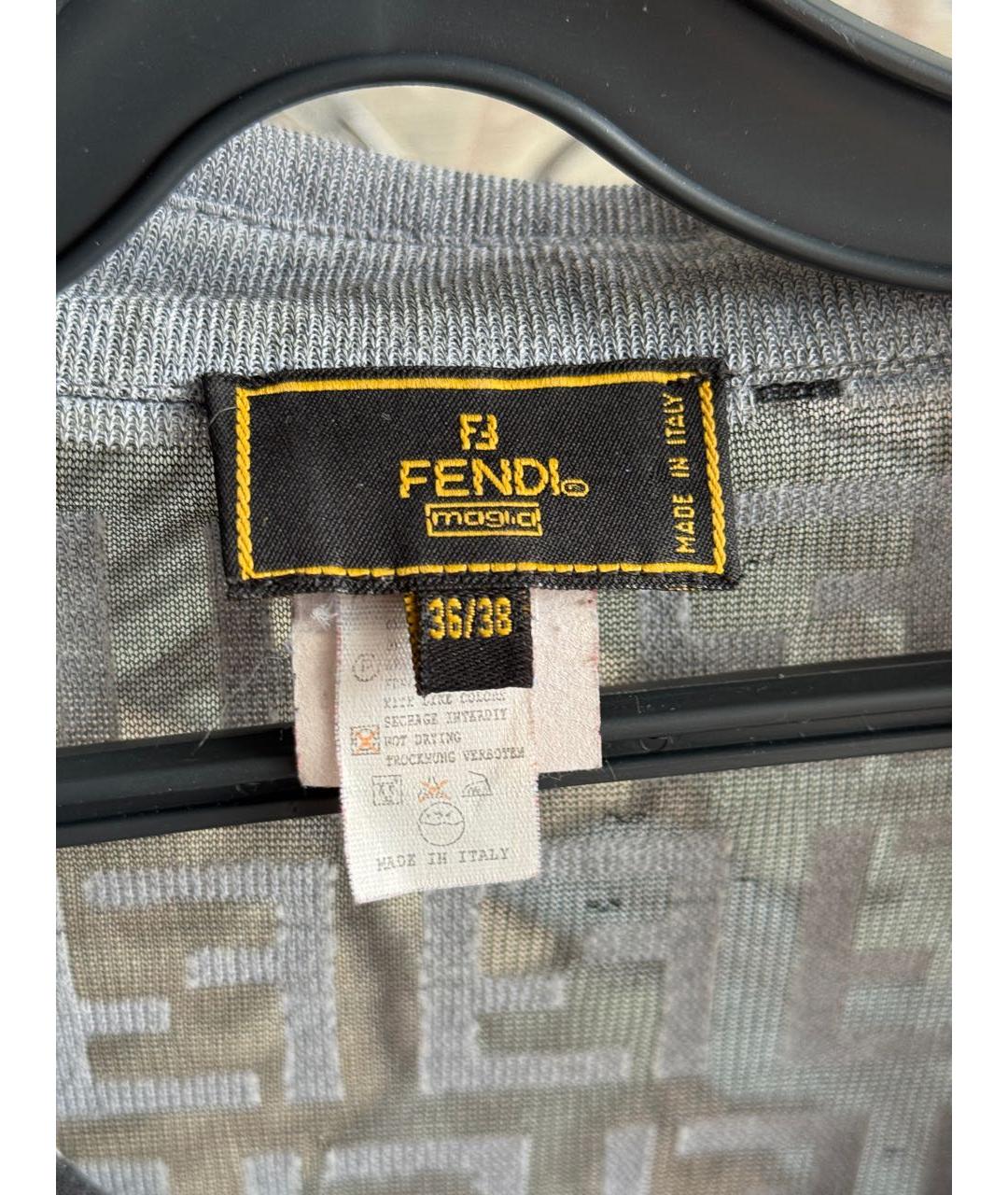 FENDI Черная вискозная блузы, фото 2