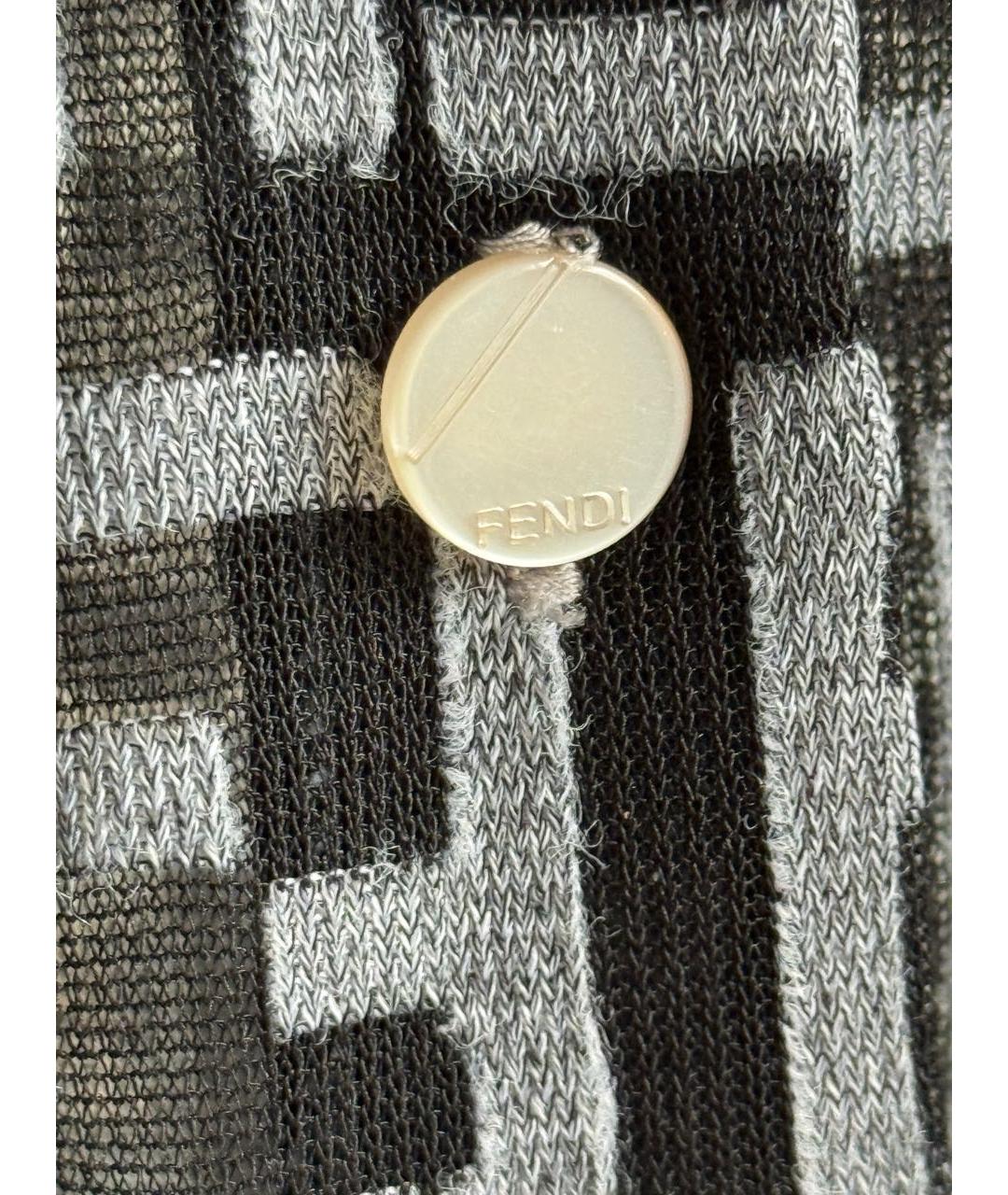 FENDI Черная вискозная блузы, фото 3