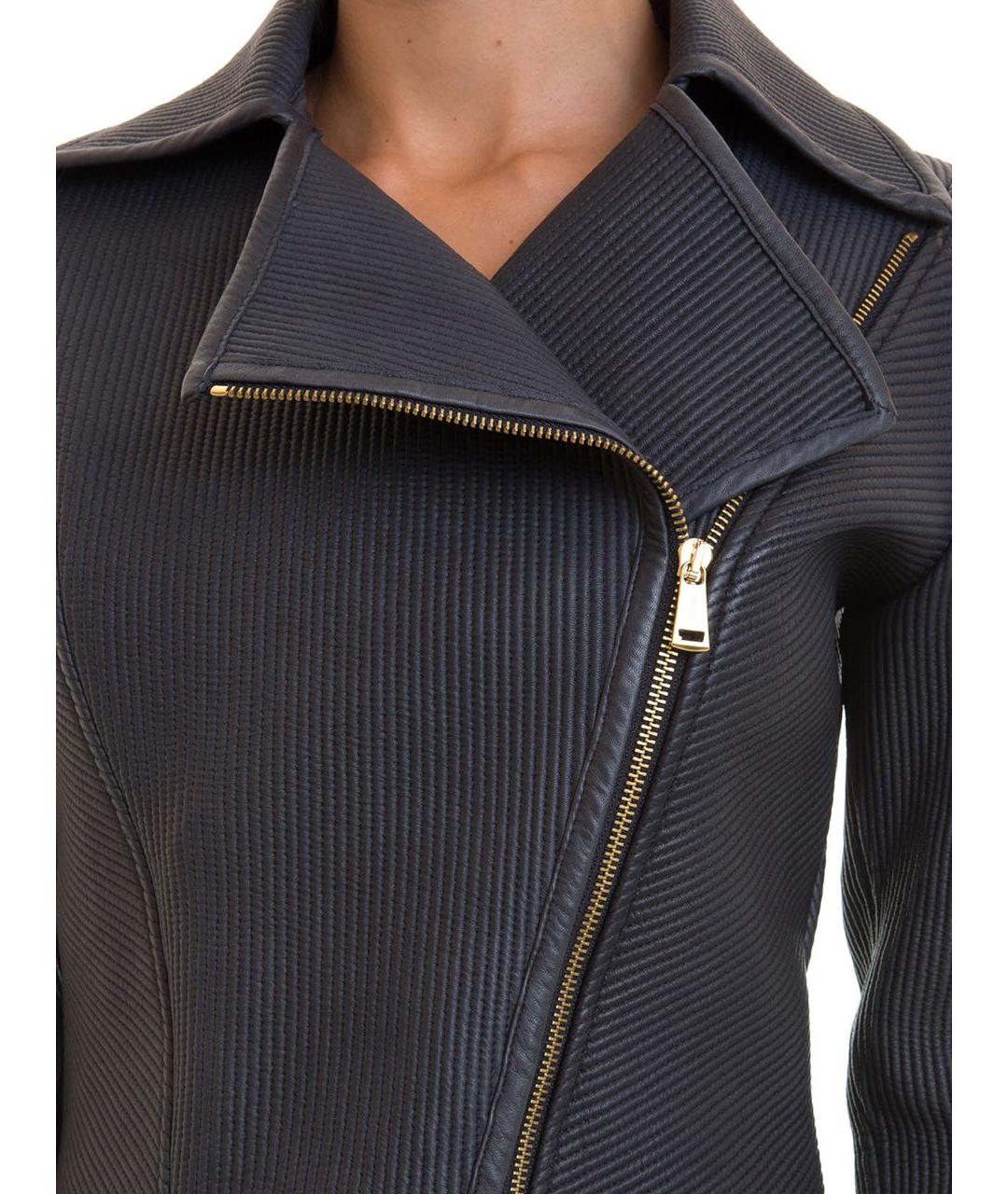 RALPH LAUREN Серая кожаная куртка, фото 4