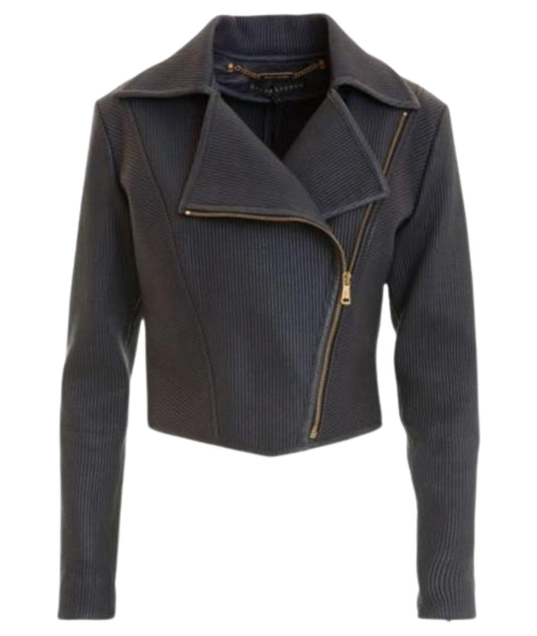 RALPH LAUREN Серая кожаная куртка, фото 1