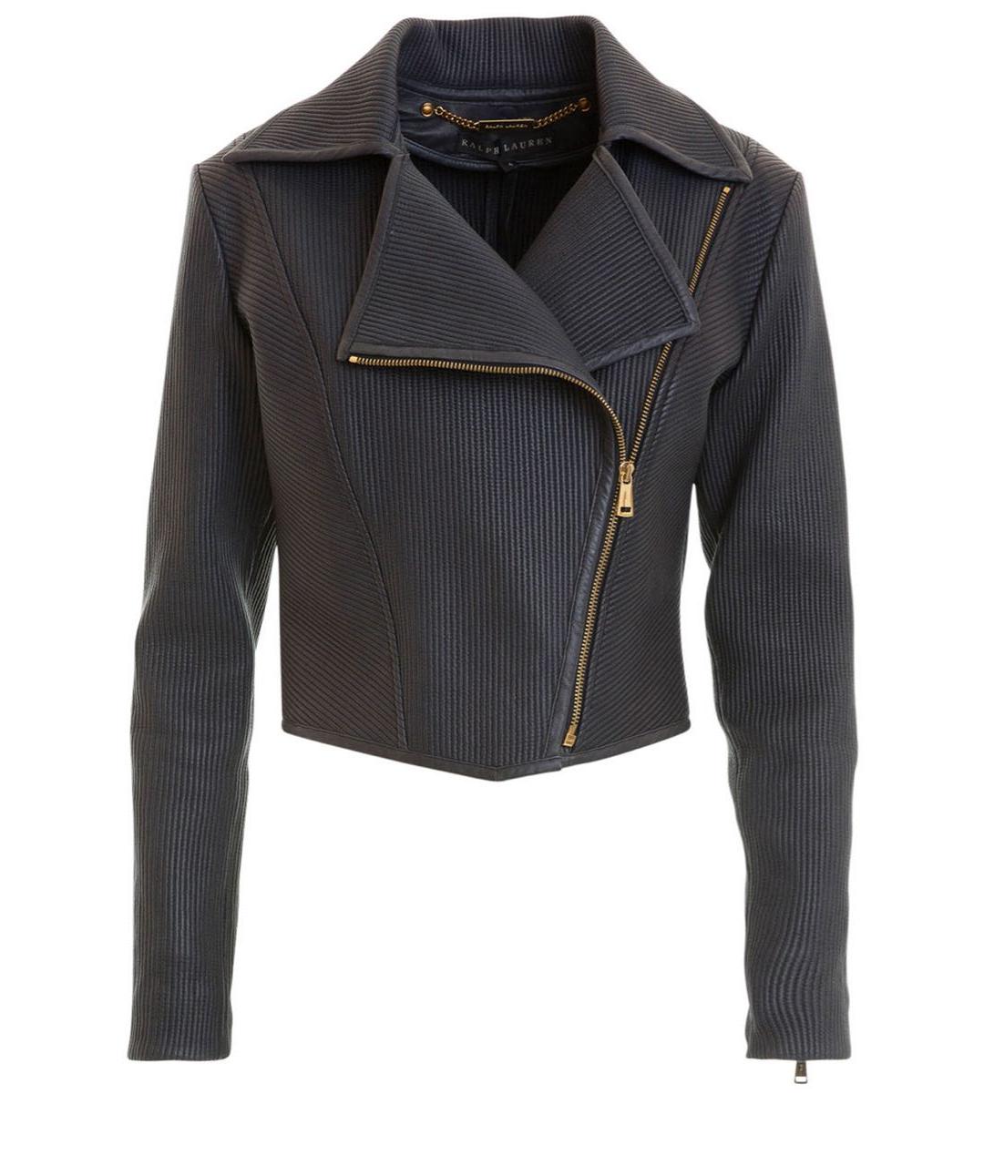 RALPH LAUREN Серая кожаная куртка, фото 5