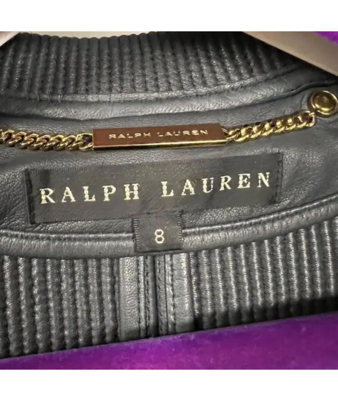 RALPH LAUREN Серая кожаная куртка, фото 6