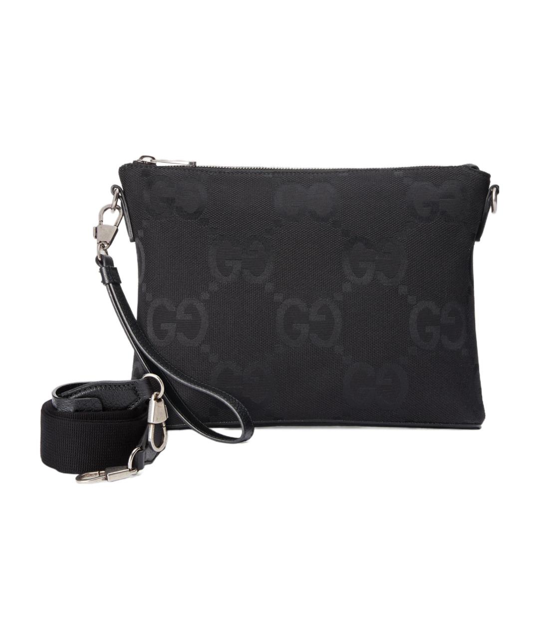 GUCCI Черная хлопковая сумка на плечо, фото 1