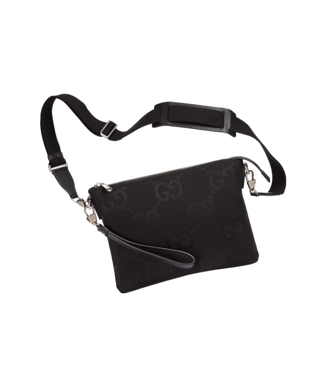 GUCCI Черная хлопковая сумка на плечо, фото 3