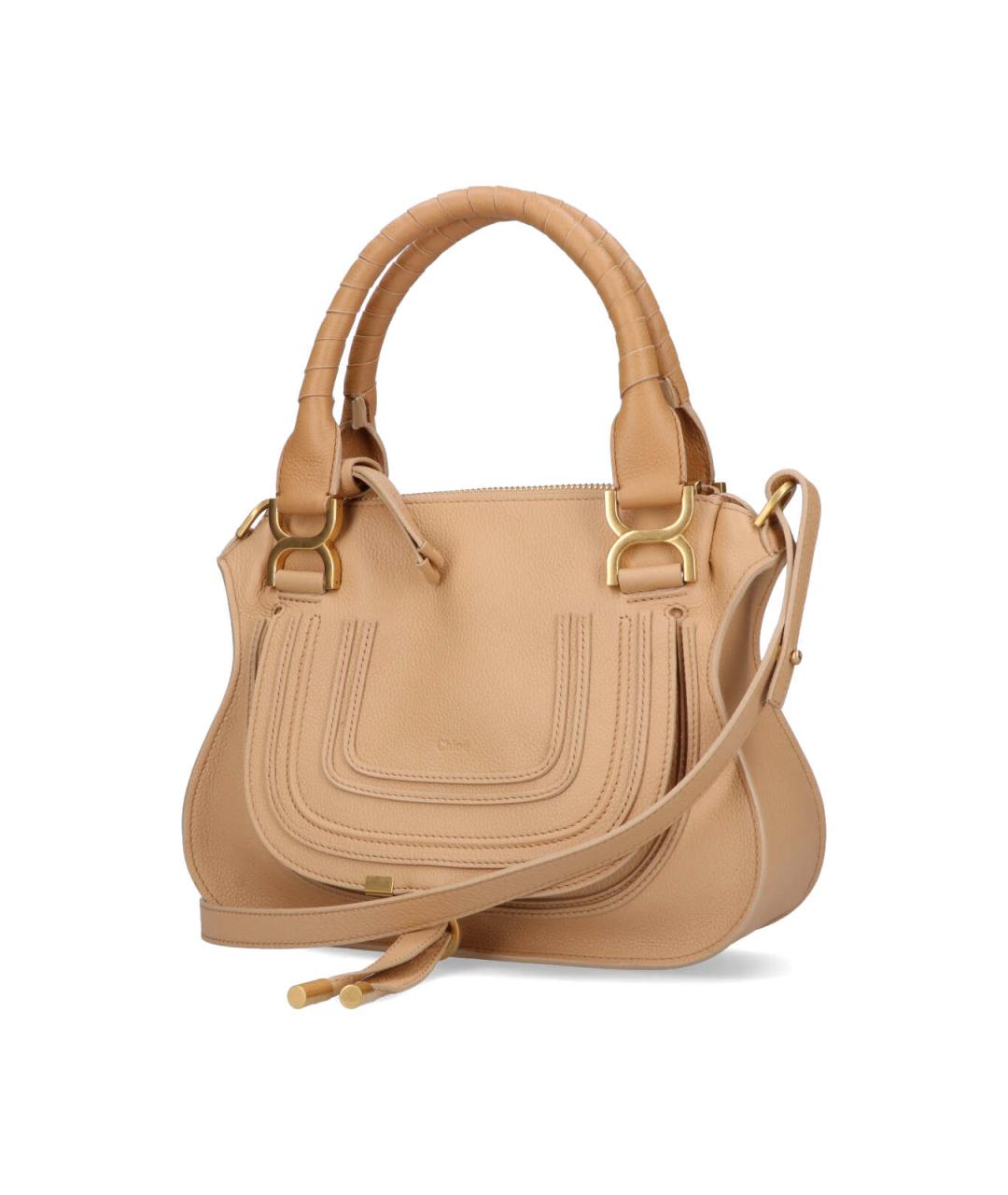 CHLOE Бежевая кожаная сумка через плечо, фото 2