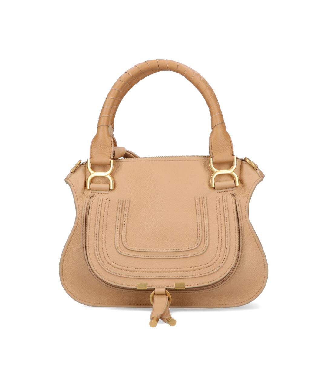 CHLOE Бежевая кожаная сумка через плечо, фото 1