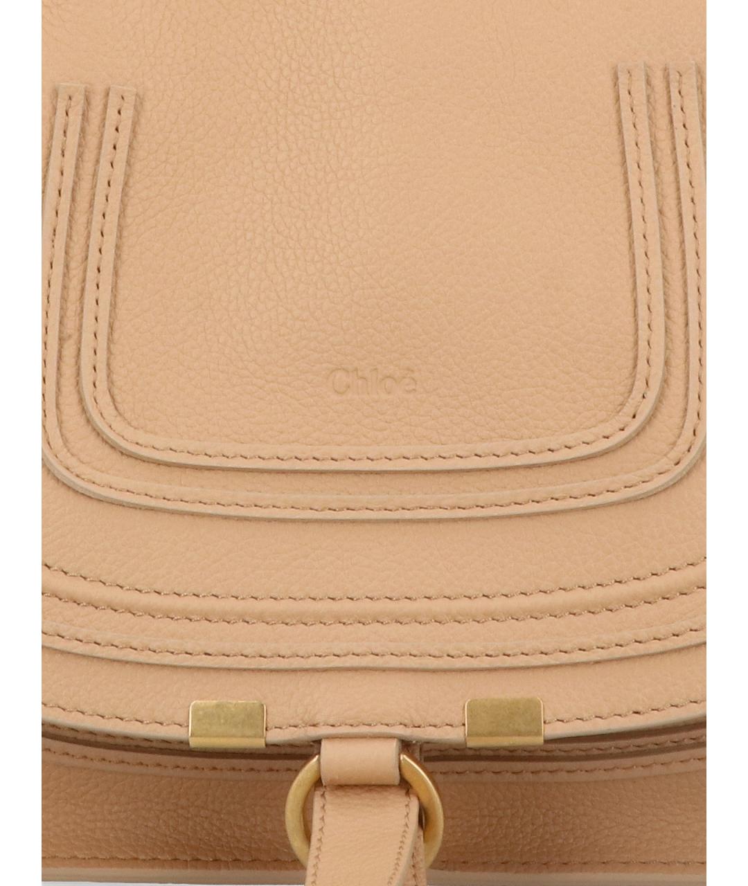 CHLOE Бежевая кожаная сумка через плечо, фото 4
