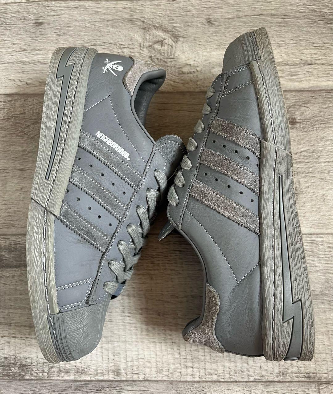 ADIDAS Серые кожаные низкие кроссовки / кеды, фото 4